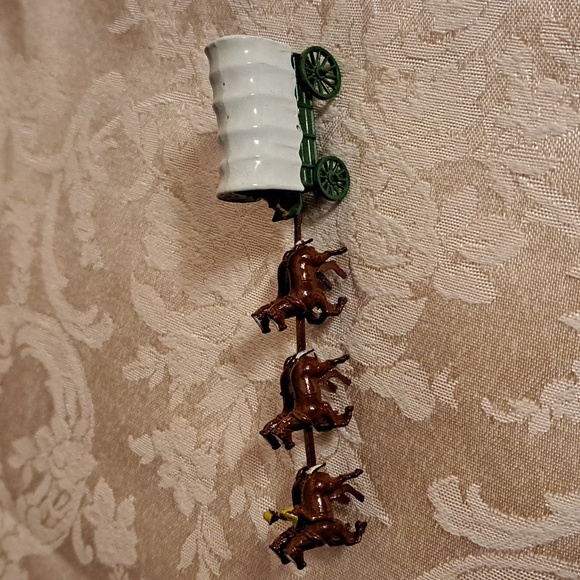 Vintage 1955 Lesney Covered Conestoga Wagon with 6 Horse Team Wagon Driver - Picture 1 of 10
